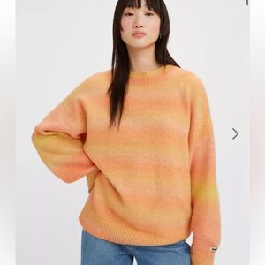 LEVIS Cozy Cloud Orange Ombré Oversized Sweater